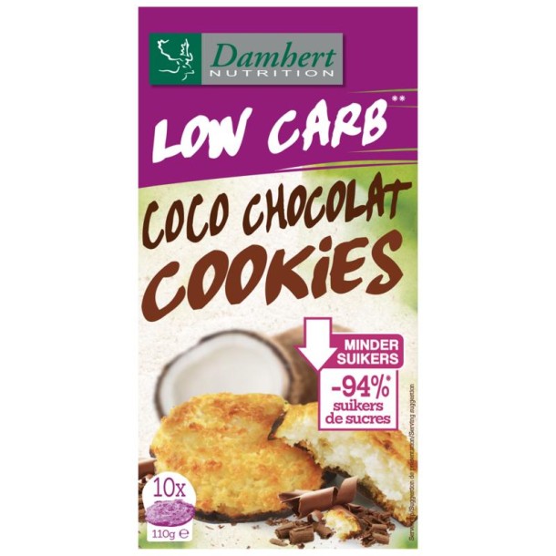 Damhert Kokoskoek chocolade low carb (110 Gram)