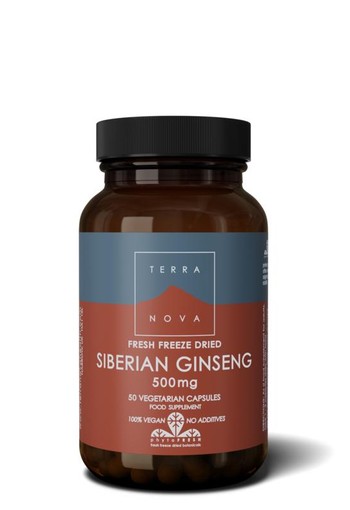Terranova Siberian ginseng 500 mg (50 Vegetarische capsules)