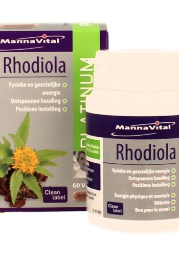 Mannavital Rhodiola platinum (60 Vegetarische capsules)