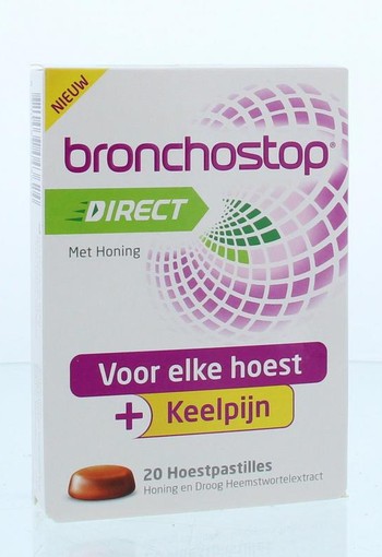 Bronchostop Direct pastilles honing (20 Stuks)