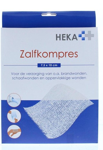 Heka Zalfkompres 7.5 x 10cm steriel (6 Stuks)