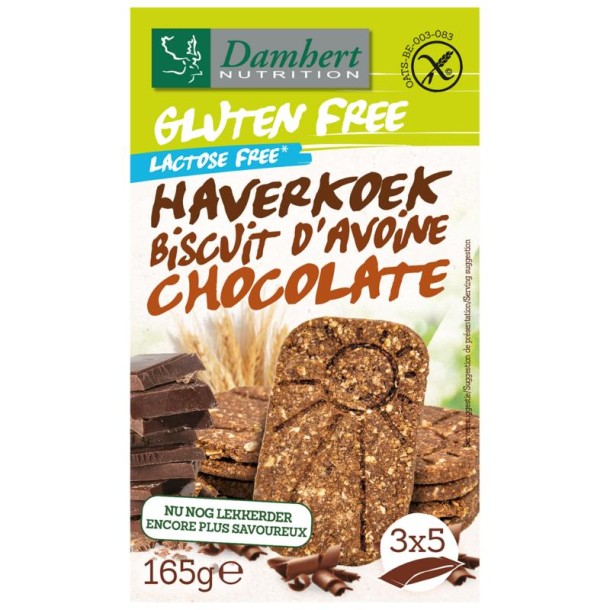 Damhert Haverkoekjes chocolade glutenvrij (165 Gram)