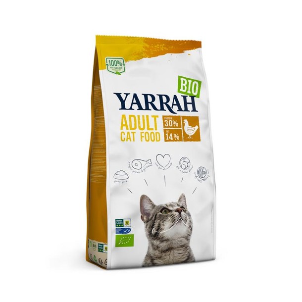 Yarrah Adult kattenvoer met kip bio (10 Kilogram)