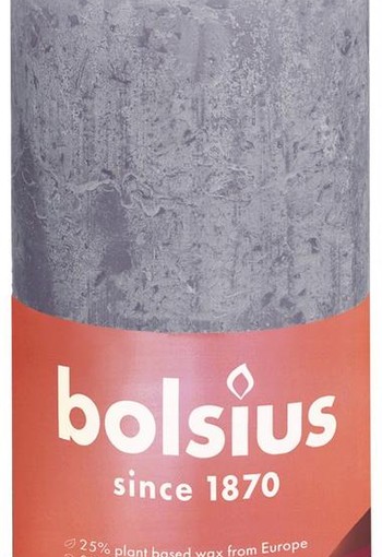 Bolsius Rustiekkaars shine 130/68 frosted lavender (1 Stuks)