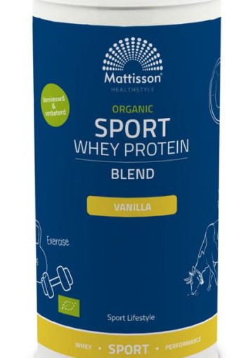 Mattisson Organic sport whey protein blend vanille (450 Gram)