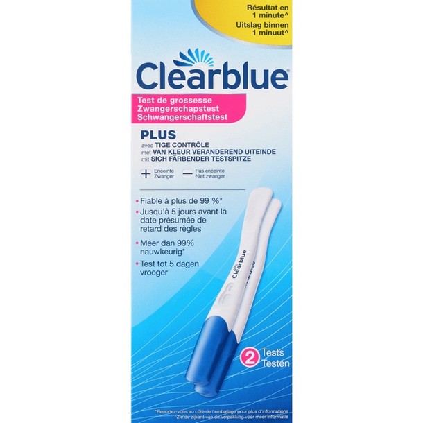 Clearblue Snelle Detectie Zwangerschapstest 2 stuks