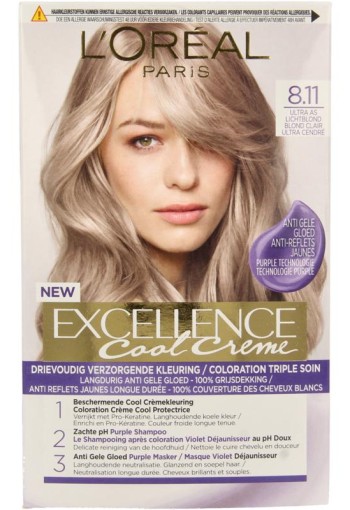 Excellence Cool creme 8.11 ultra as lichtblond 1 Sachets
