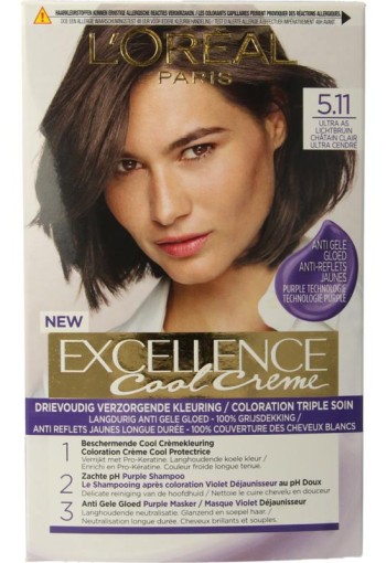 Excellence Cool creme 5.11 ultra as lichtbruin 1 Sachets