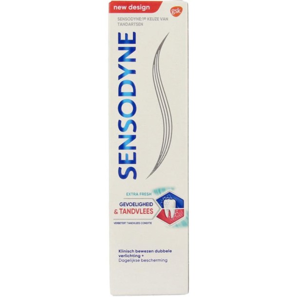 Sensodyne Tandpasta sensitivity & gum extra fresh (75 Milliliter)