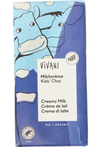 Vivani Chocolade melk kinderchocolade bio (100 Gram)