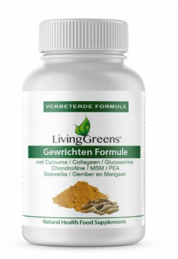 Livinggreens Gewrichten formule curcuma & collageen complex (60 Tabletten)