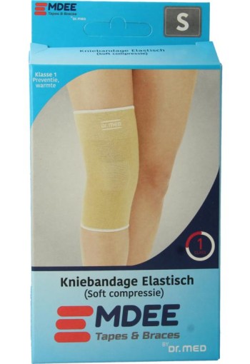 Emdee Elastic support knie maat S huidskleur (1 Stuks)