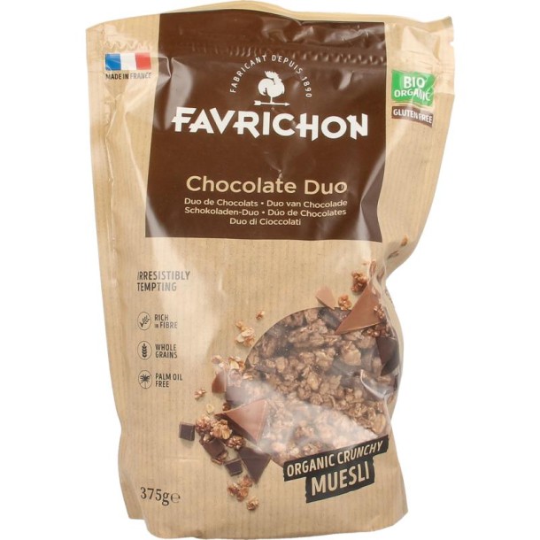 Favrichon Chocolade duo crunchy muesli (375 Gram)