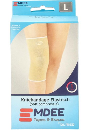 Emdee Elastic support knie maat L huidskleur (1 Stuks)