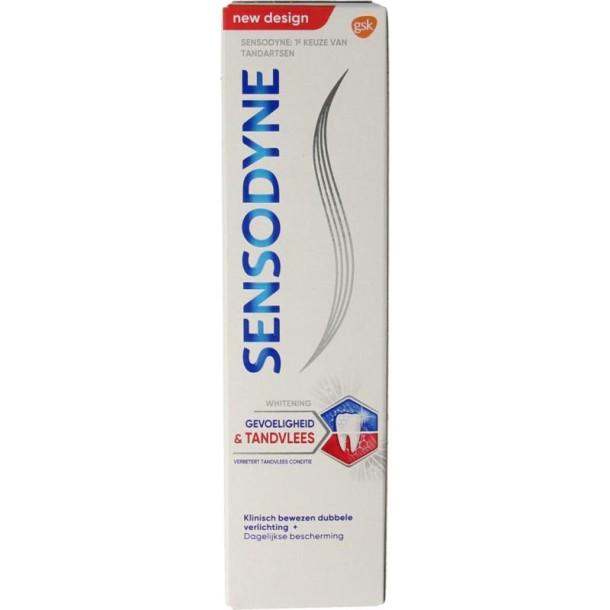 Sensodyne Tandpasta gevoeligheid & tandvlees whitening (75 Milliliter)