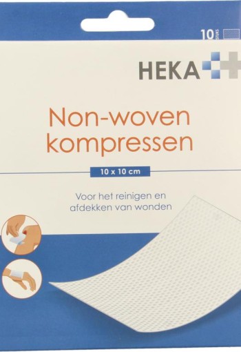 Heka Klein Non-woven kompres 10 x 10cm (10 Stuks)
