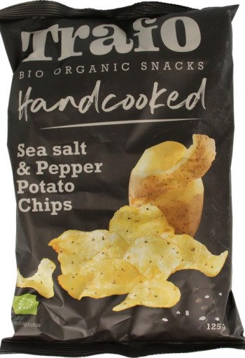 Trafo Chips handcooked zeezout & peper bio (125 Gram)