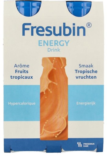 Fresubin Energy drink tropische vruchten 200ml (4 Stuks)