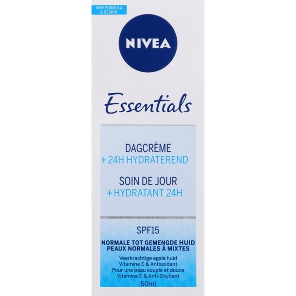 NIVEA Essentials 24H Hydraterende Dagcrème SPF15 50 ml