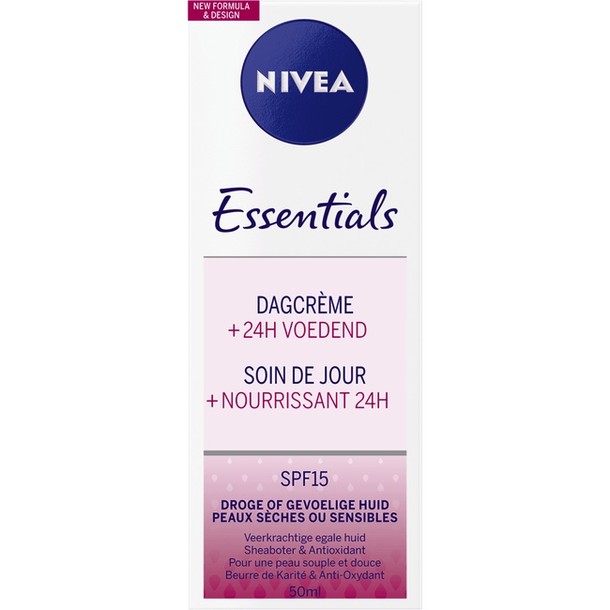 NIVEA Essentials 24H Voedende dagcrème SPF15 50 ml