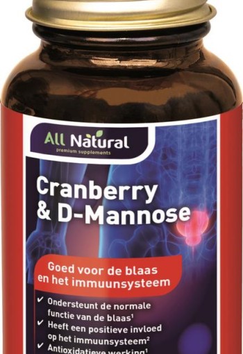 All Natural Cranberry 250mg & D-mannose 250 (60 Capsules)
