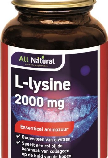 All Natural L-lysine 2000mg (100 Tabletten)