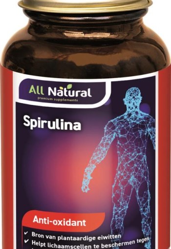 All Natural Spirulina 580mg (200 Tabletten)