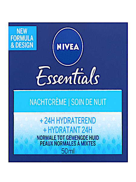 NIVEA Essentials 24H Herstellende Nachtcrème Voor De Normale Tot Gemengde Huid 50 ml