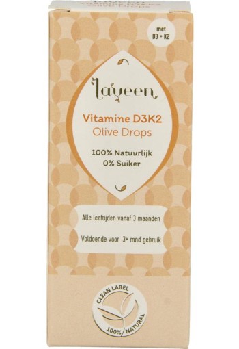 Laveen Olive drops vitamine D3 K2 (30 Milliliter)