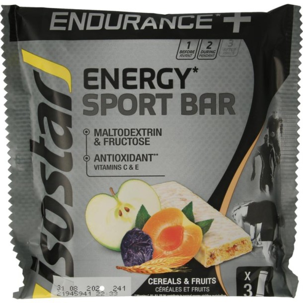 Isostar Endurance+ bar cereals & fruits 3 pack (120 Gram)