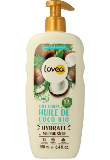 Lovea Bodylotion organic coconut oil for dry skin (250 Milliliter)