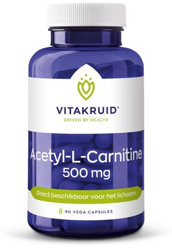Vitakruid Acetyl-L-Carnitine 500mg (90 Vegetarische capsules)