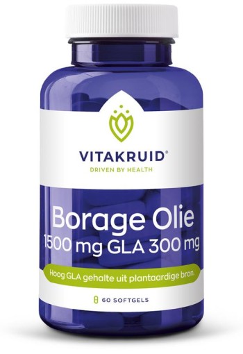 Vitakruid Borage Olie 1500 mg GLA 300 mg (60 Softgels)
