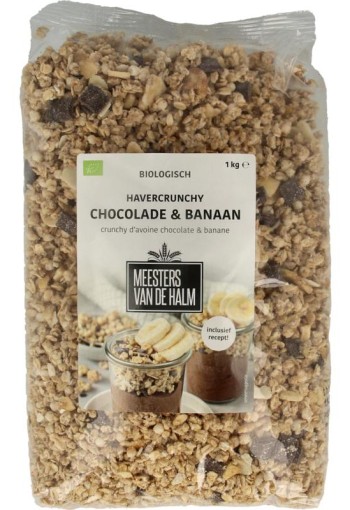 De Halm Havergranola crunchy chocolade/banaan bio (1 Kilogram)
