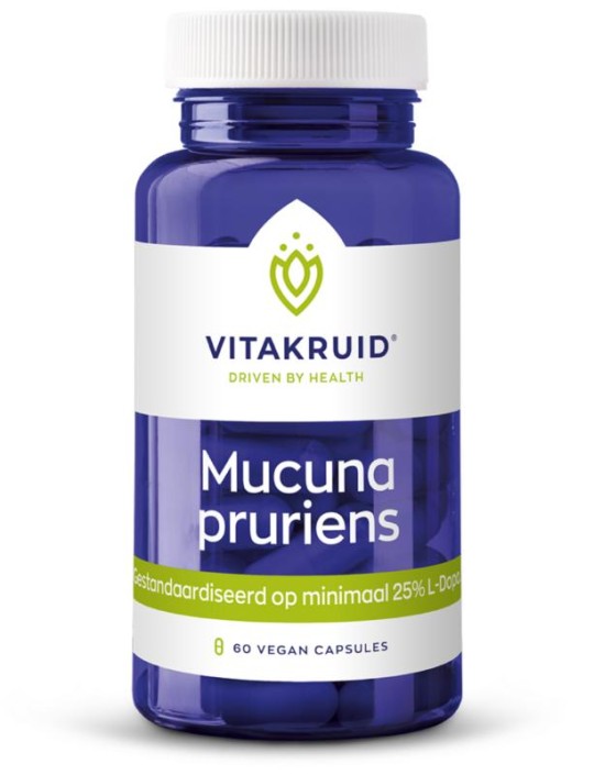 Vitakruid Mucuna pruriens 400 mg (min. 25% L-Dopa) (60 Vegetarische capsules)