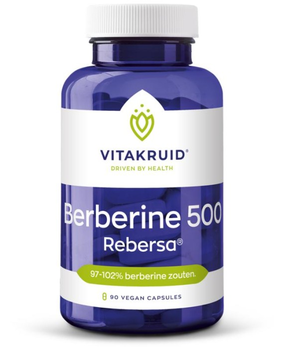 Vitakruid Berberine 500 Rebersa 97-102% berberine zouten (90 Vegetarische capsules)