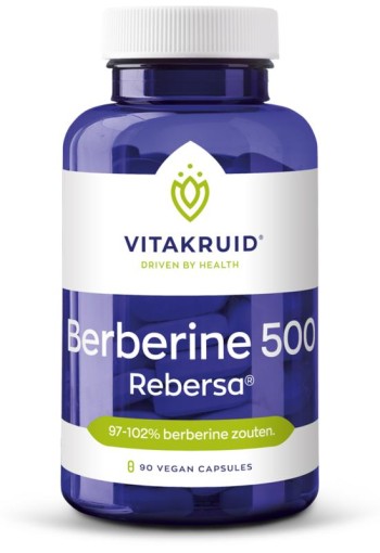 Vitakruid Berberine 500 Rebersa 97-102% berberine zouten (90 Vegetarische capsules)