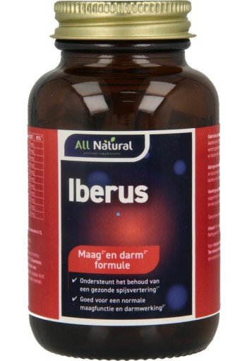 All Natural Iberus maag darm formule (60 Vegetarische capsules)