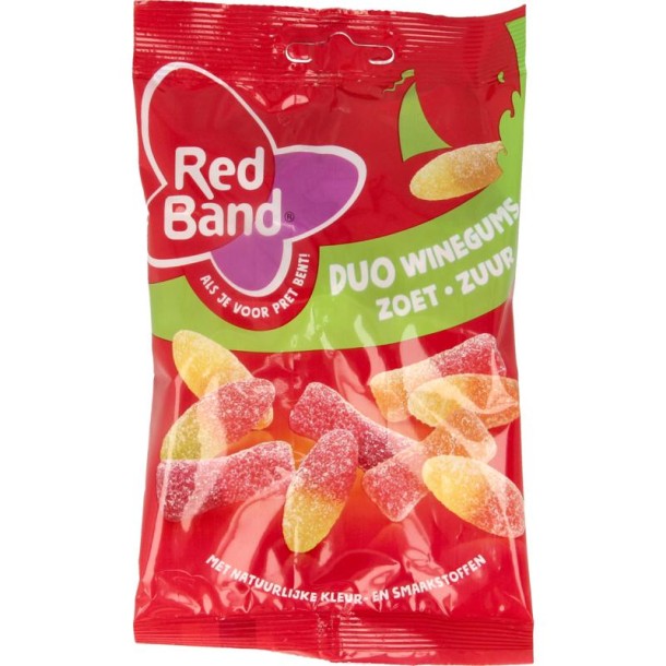 Red Band Winegums duo zoet zuur (120 Gram)