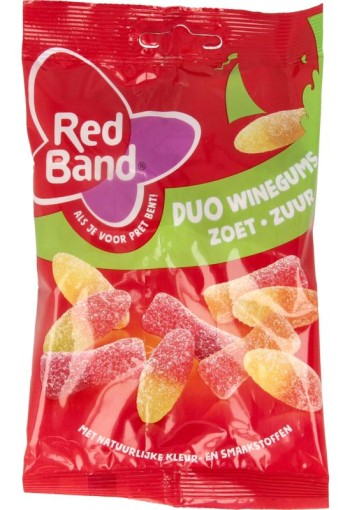 Red Band Winegums duo zoet zuur (120 Gram)