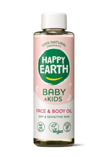 Happy Earth Gezicht & lichaam olie voor baby & kids (150 Milliliter)