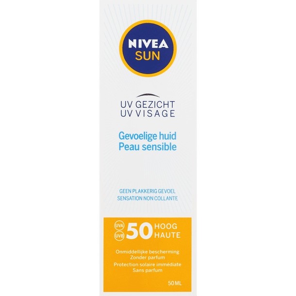 NIVEA SUN Face Sensitive Gezichtszonnecrème SPF50 50 ml