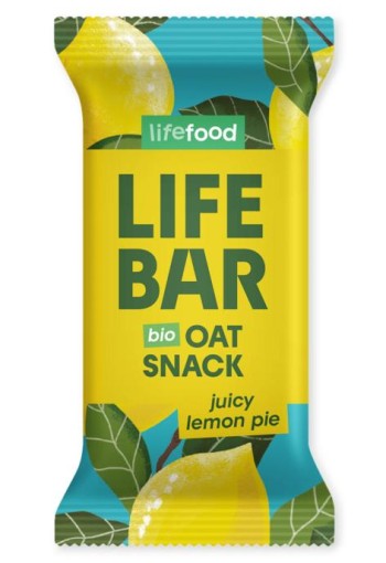 Lifefood Lifebar oatsnack lemon zacht bio (40 Gram)