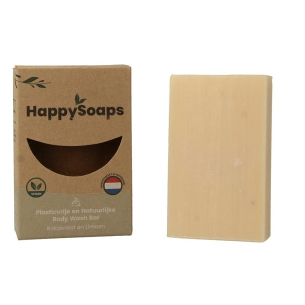 Happysoaps Body bar kokosnoot & limoen (100 Gram)