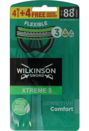 Wilkinson Xtreme 3 sensitive 4+4 (1 Stuks)