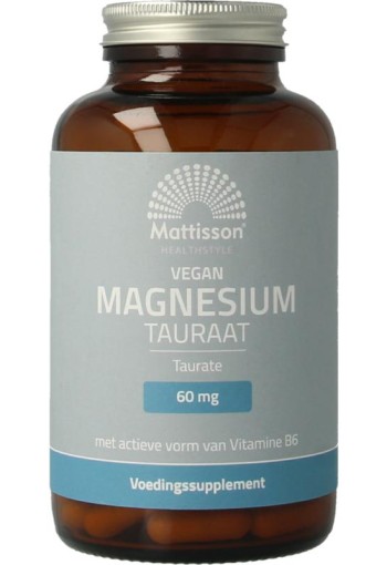 Mattisson Magnesium tauraat met p-5-p (120 Vegetarische capsules)