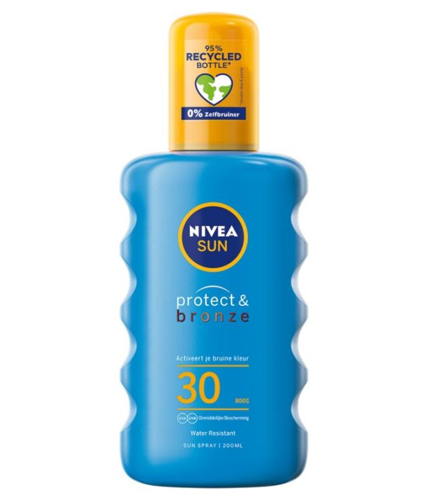 Nivea Sun protect & bronze beschermede spray SPF30 (200 Milliliter)
