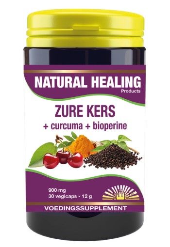 NHP Zure kers/curcuma/piper nigrum (30 Vegetarische capsules)