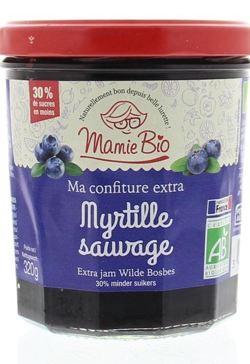 Mamie Bio Extra jam blauwe bes bio (320 Gram)
