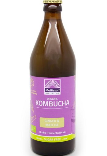Mattisson Kombucha ginger & matcha double fermented bio (500 Milliliter)